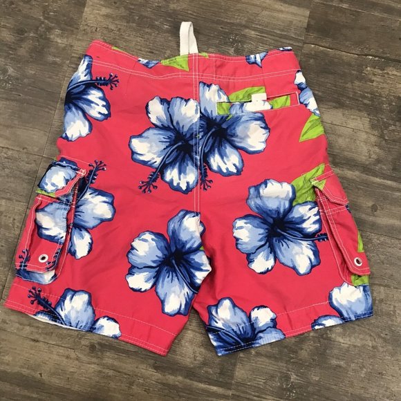 Y2K Vintage Abercrombie & Fitch Hawaiian Floral Swim Board Shorts Men Size Small - Picture 10 of 10